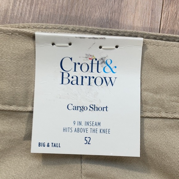 🌹$13ifbundle2 Croft & barrow Side elastic tan cargo short size 52 or 46 - Picture 6 of 16